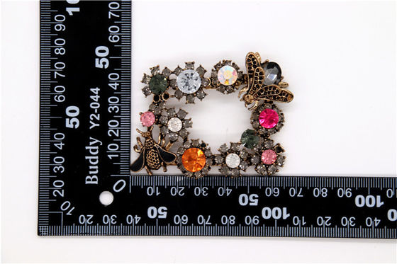 Farbige Schuhschmuck-Clips für Frauen Schwarz / Nickel / Gold Farbe fournisseur