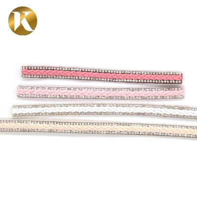 Dekoratives Schuhband aus gebundenem Leder 1000 mm für Kopfbedeckung / Schuhe / Kleidung fournisseur