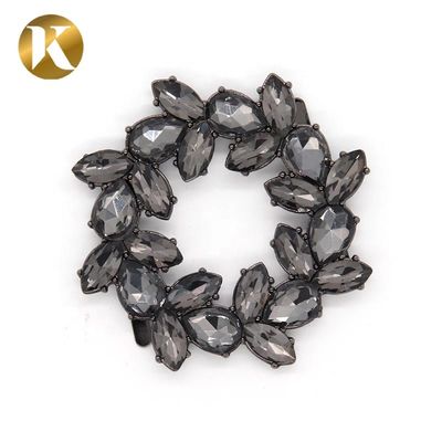 Wenzhou Kml Blumenform Kristall Mode Dekoration Metall Schuhschnalle Zubehör fournisseur