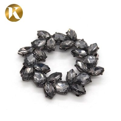 Wenzhou Kml Blumenform Kristall Mode Dekoration Metall Schuhschnalle Zubehör fournisseur