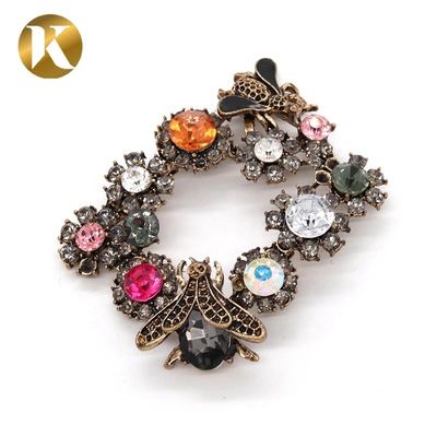 Bee Shape Beliebte Kristall Schuhschnallen 65mm*50mm Größe Mode Stil fournisseur