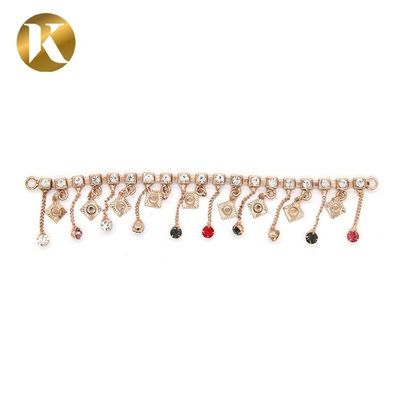 Wenzhou Kml Großhandel kundenspezifische beliebte Gold Diamant Schuhzubehör Schnallenkette fournisseur