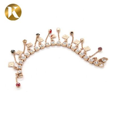 Wenzhou Kml Großhandel kundenspezifische beliebte Gold Diamant Schuhzubehör Schnallenkette fournisseur