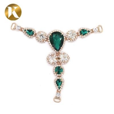 T-Stil Strass-Ornamente 110mm*95mm für Frauen Sandalen Dekoration fournisseur