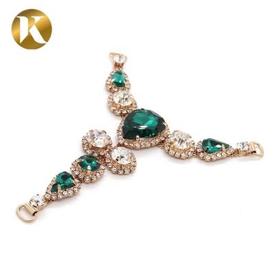 T-Stil Strass-Ornamente 110mm*95mm für Frauen Sandalen Dekoration fournisseur