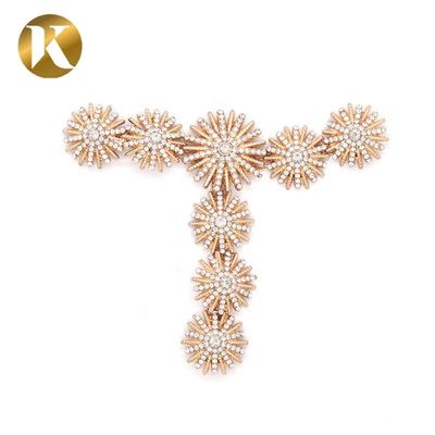 T-Form Strass-Frauen Metall Schuhschnallen mit Mode-Aussehen fournisseur