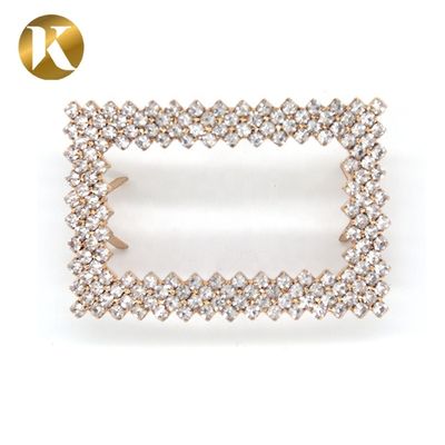 Rechteckige Mode-Stil Schuhschmuck Clips 60mm*40mm Zinklegierung Material fournisseur