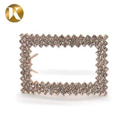 Rechteckige Mode-Stil Schuhschmuck Clips 60mm*40mm Zinklegierung Material fournisseur