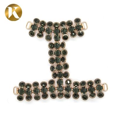Hängende Plattierung Frauen Schuh Tassel Kette Schwarzer Diamant Dekoration fournisseur