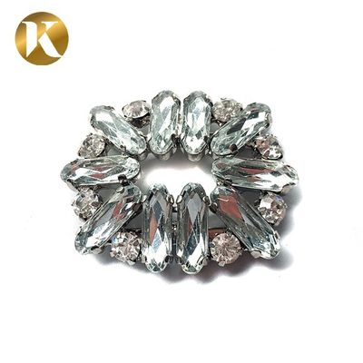4.1cm*3.5cm Kristallschuhschnallen Eisen/Kupfermaterial mit Schutzbeschichtung fournisseur