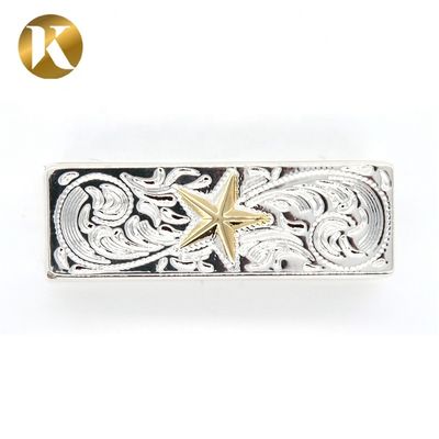 Wenzhou KML Custom Logo Mode 2 Farbe Silbermetall Zinklegierung Pin Gürtel Buckle fournisseur